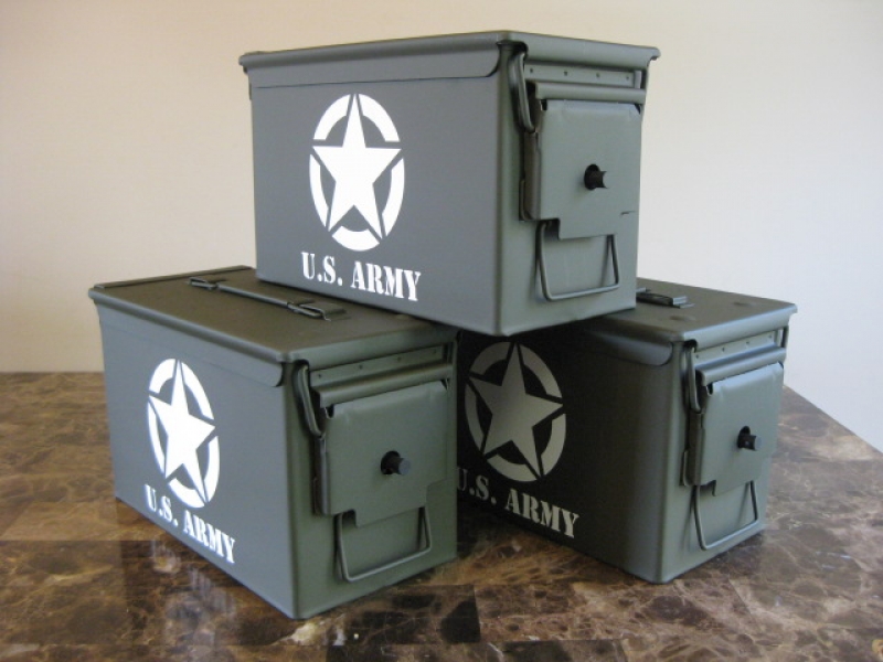 VERY COOL, DOUBLE GUN, .50 AMMO BOX, .50 CAL, US ARMY EDITION